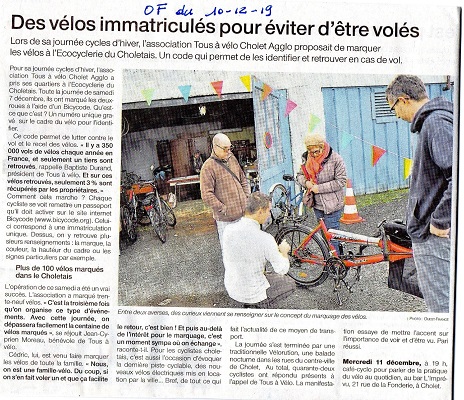 OUEST FRANCE DU 10/12/2019